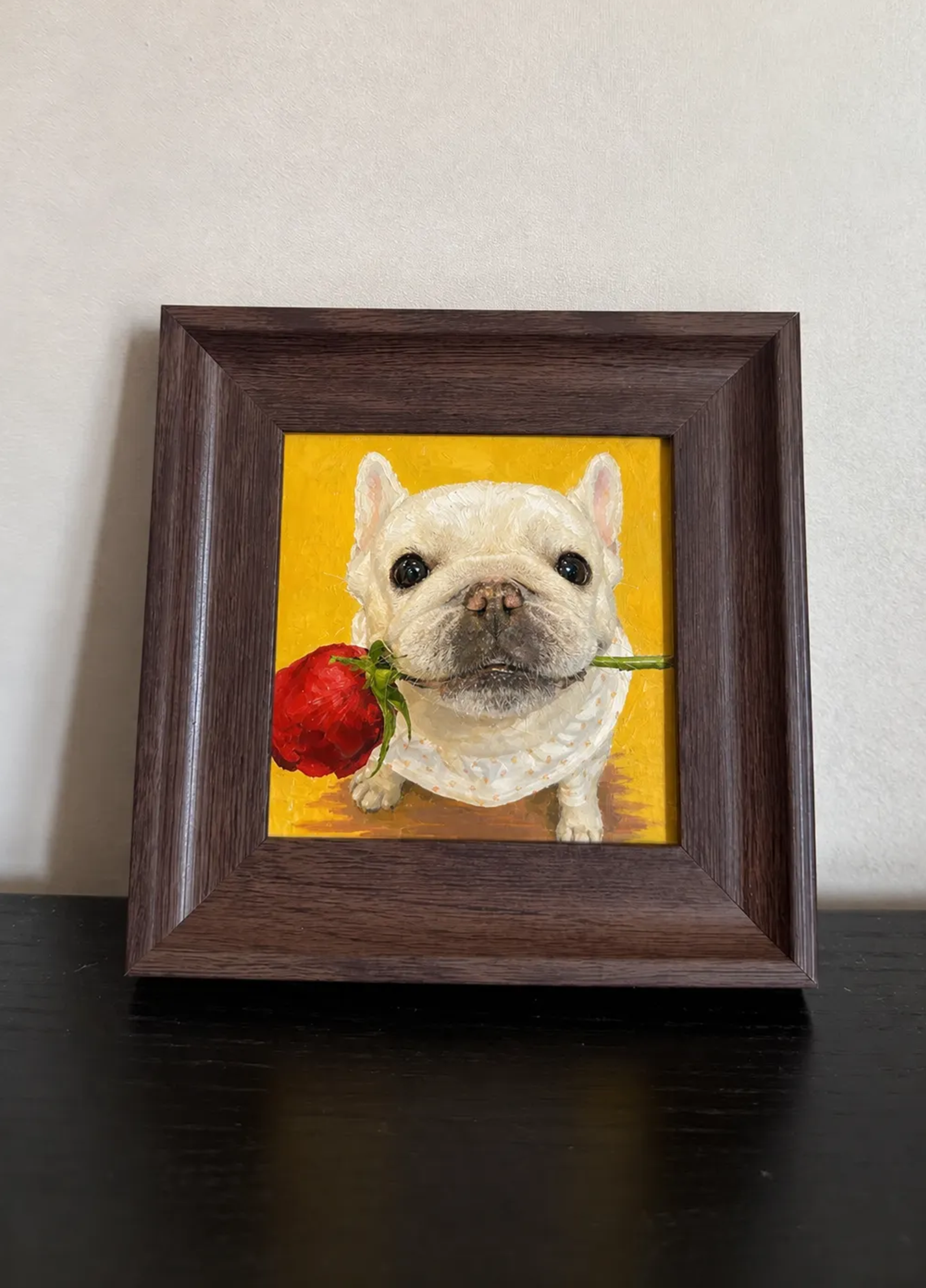 Custom hand-painted oil pet portrait artwork