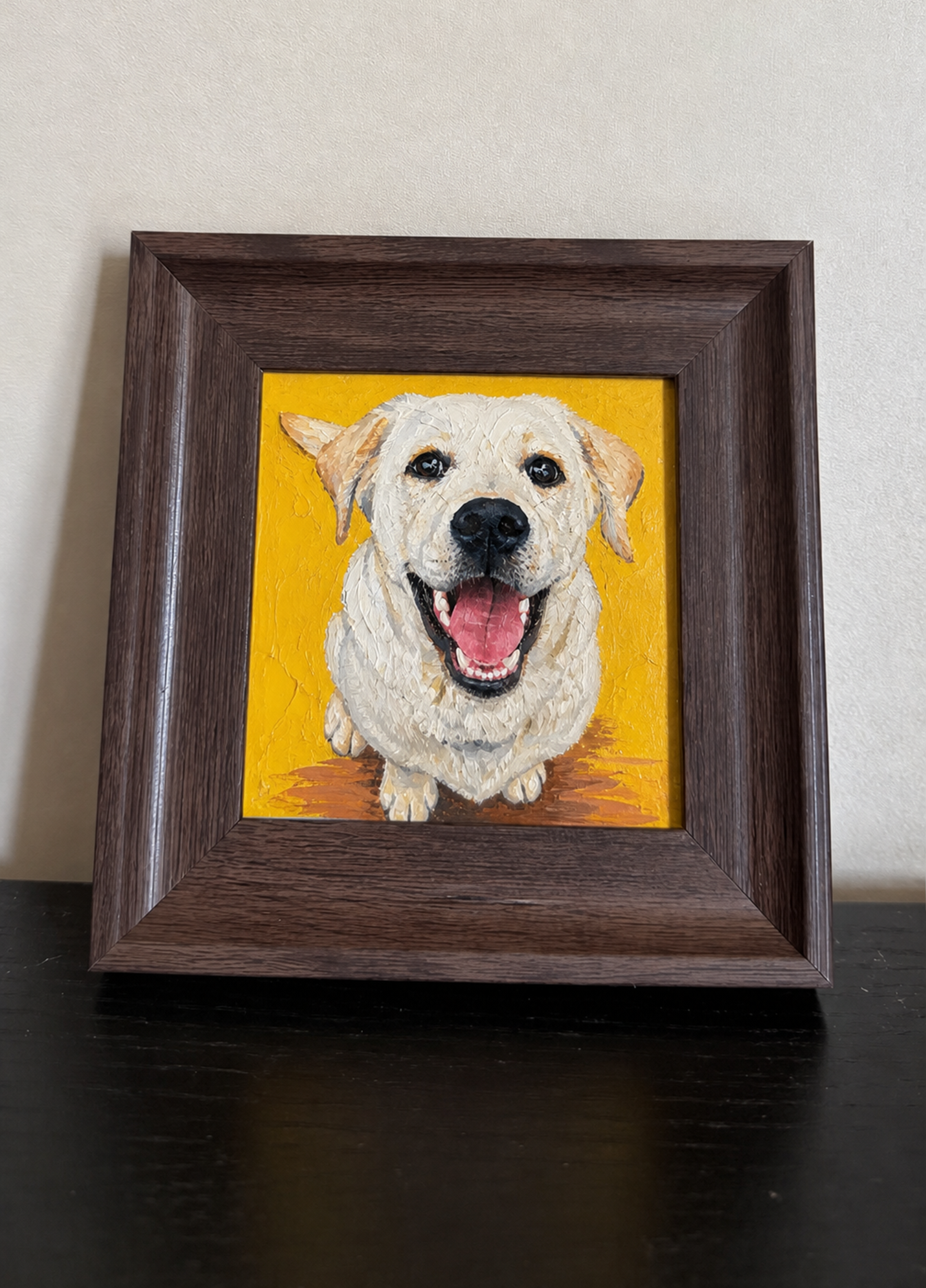 Custom hand-painted oil pet portrait artwork